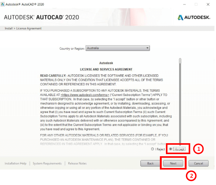  license agreement autocad